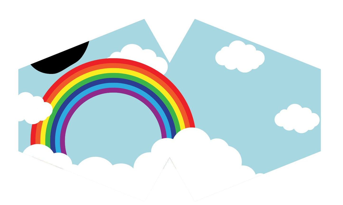 Rainbow Kindermaske – Wiederverwendbar & mit Filtertasche