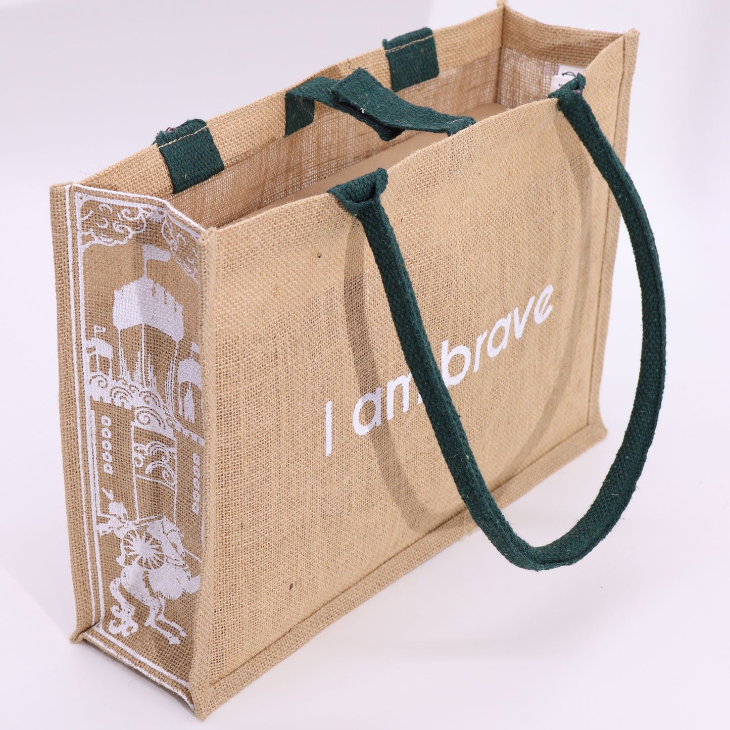 Jute Shopper 'Mutiger Hase' – Nachhaltige Tasche mit inspirierendem Design