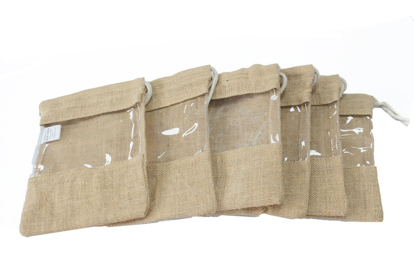 Jutebeutel mit Sichtfenster 25x16 cm – Nachhaltige Präsentationsverpackung