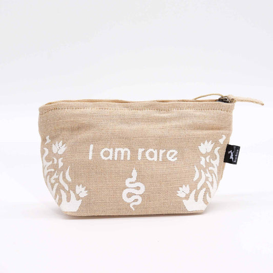 Hop Hare Pouch 'I Am Rare' – Jutebeutel für Selbstliebe und Originalität