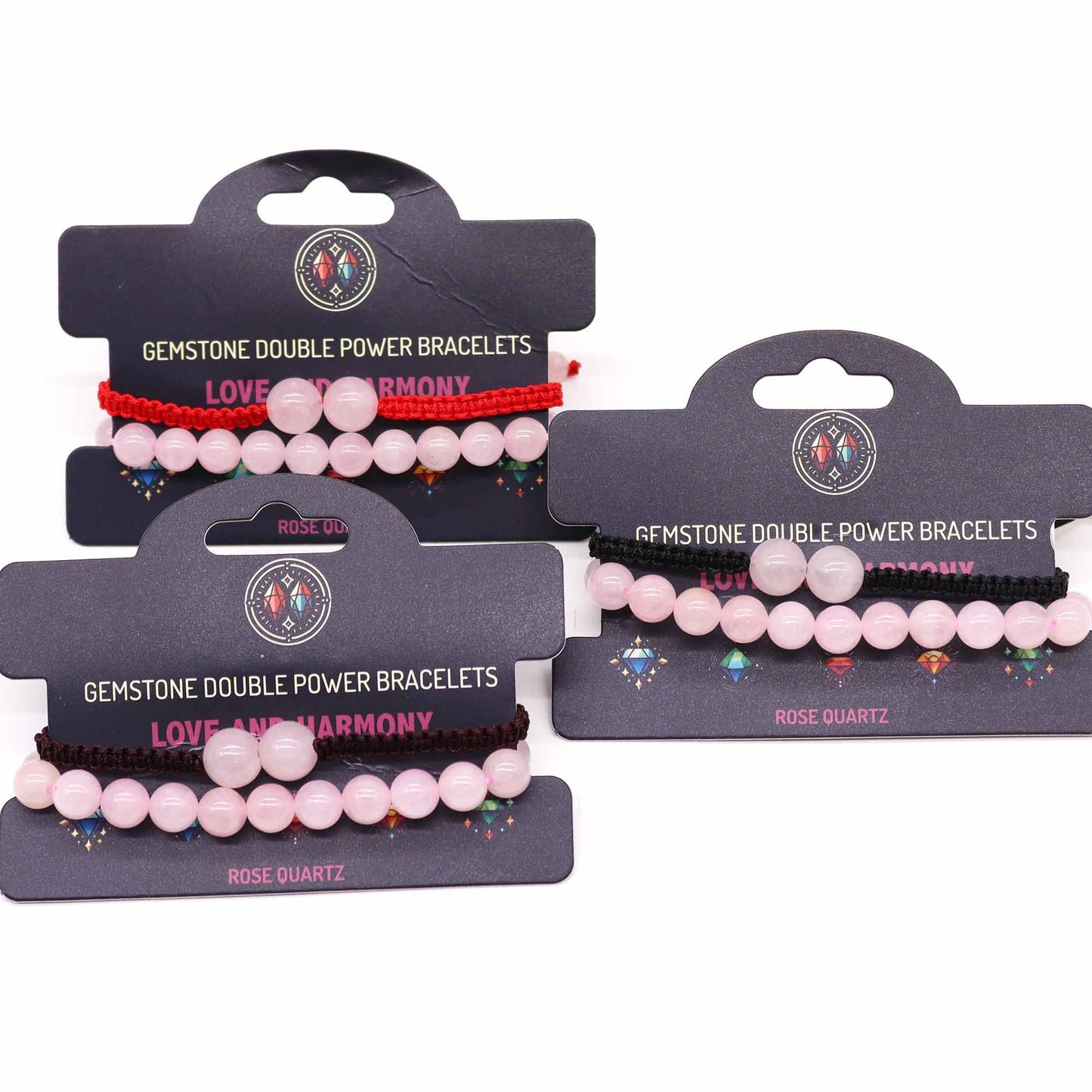Doppel-Armbandset mit Rosenquarz – Natürliche Edelsteine für Liebe & Harmonie