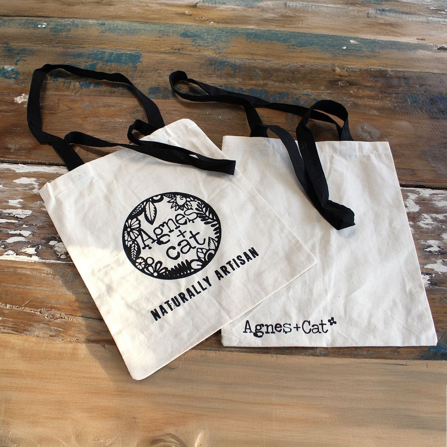 Bio-Baumwoll-Tragetasche Agnes+Cat | 35x30 cm | Nachhaltig & robust