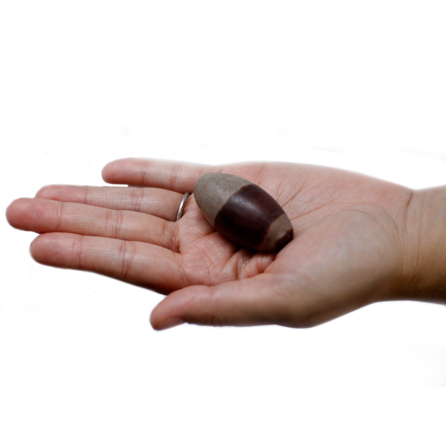 Heiliger Narmada-Lingam Stein Set (2 Stück, je ca. 5 cm) – Natürlicher Shiva Lingam