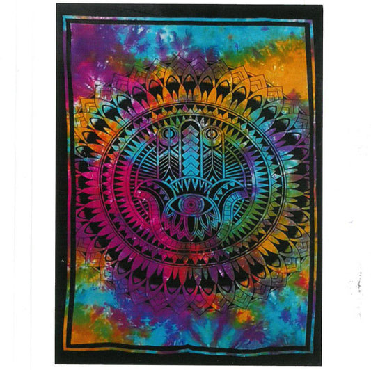 Hamsa-Hand Wandbehang aus Baumwolle – Mystische Wanddekoration