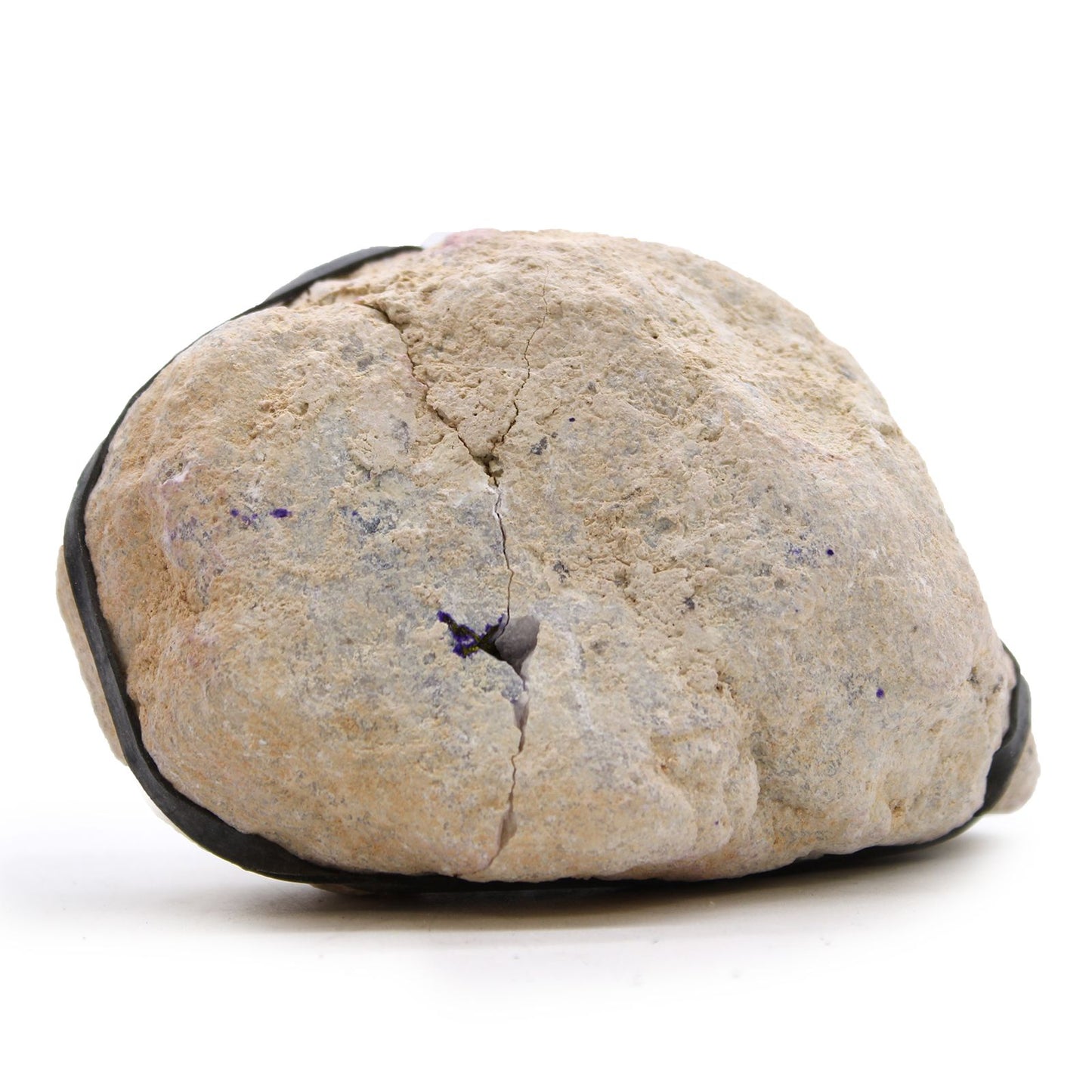 Natürliche Calcit-Geode in Lila & Gold - 8,5 cm Einzelstück