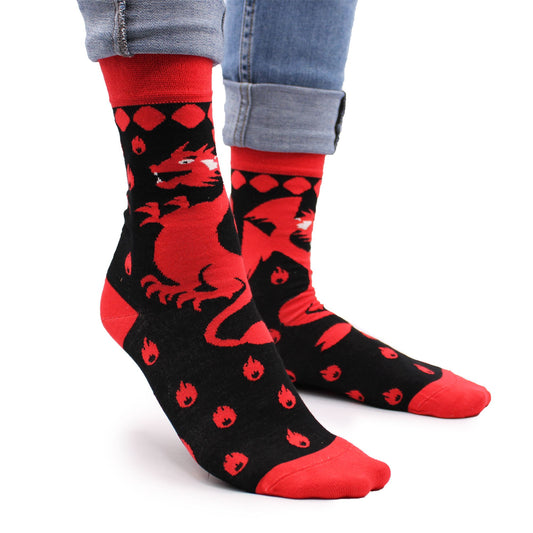 Mystic Bamboo Socken 'Roter Drache' - Größe 36-40