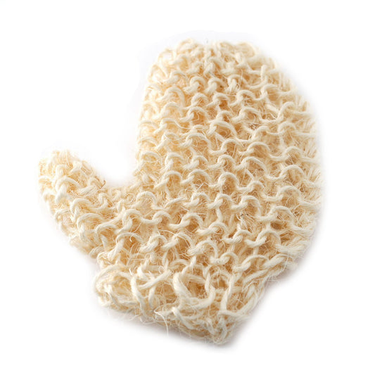 Natürlicher Peeling-Handschuh aus Sisal & Baumwolle