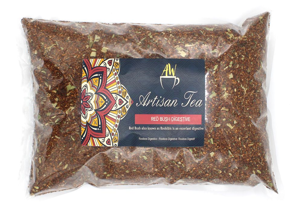 Red Bush Digestive Kräutertee (1 Kg) - Harmonische Mischung aus Rooibos & Minze
