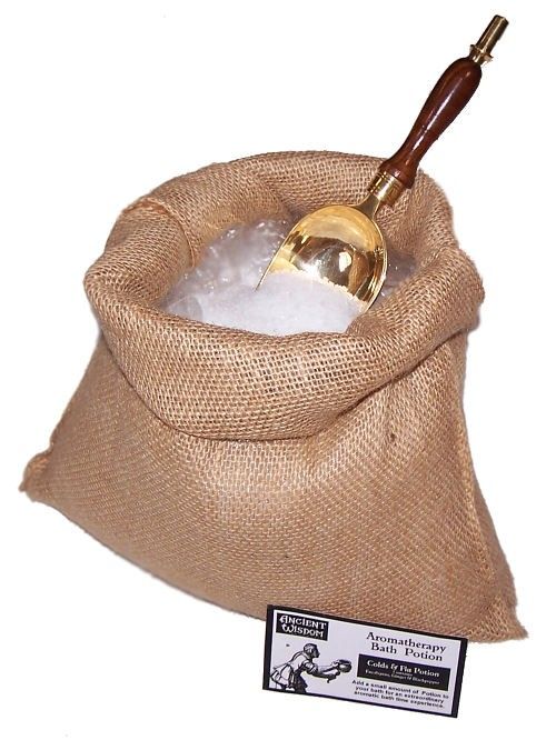 Erkältungs-Zauber Badesalz – 7 kg Aromatherapie im Naturjutesack