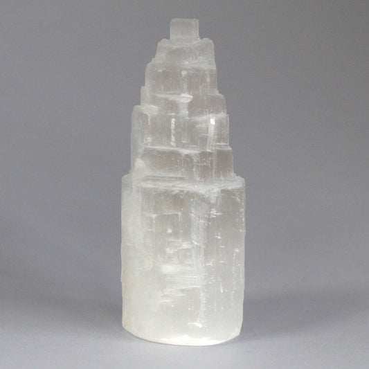 Natürlicher Selenit-Turm aus Marokko – 10 cm