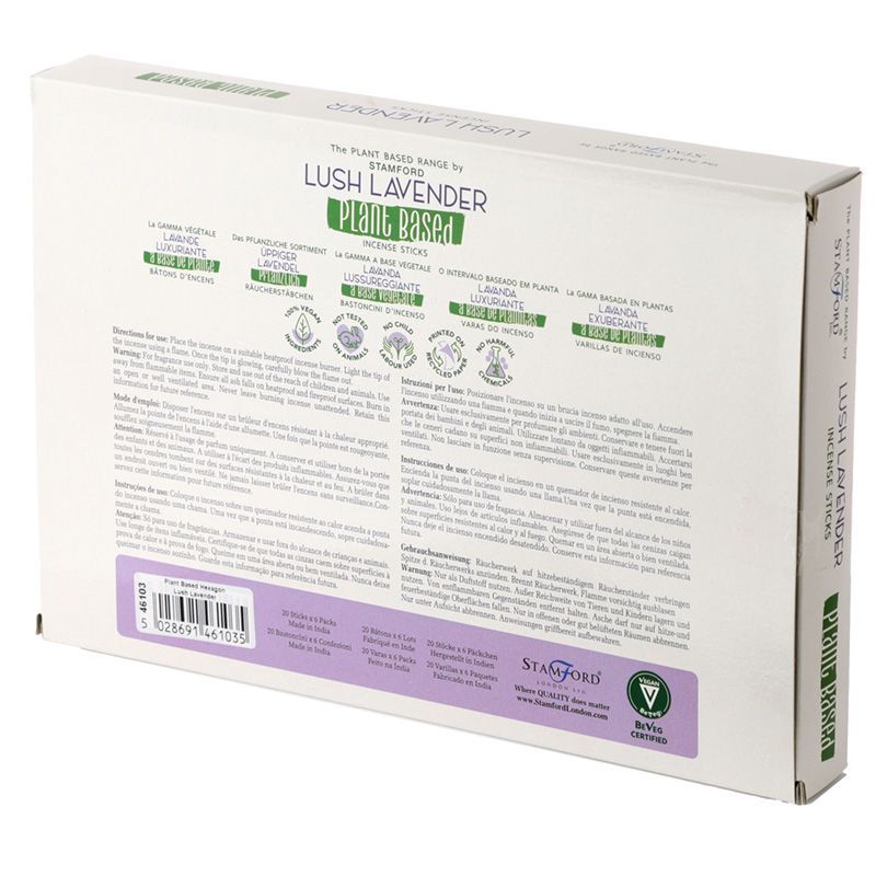 Stamford Premium Räucherstäbchen Lavendel - 6 Packungen mit je 20 Stäbchen