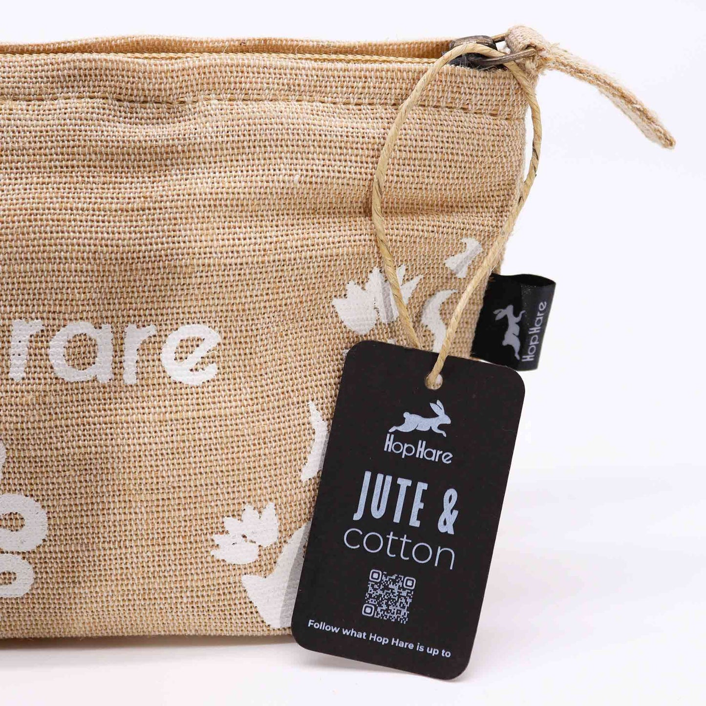 Hop Hare Pouch 'I Am Rare' – Jutebeutel für Selbstliebe und Originalität