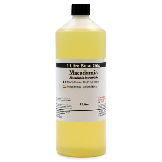 Naturreines Macadamia-Öl – 1 Liter Premium-Basisöl für Hautpflege & Küche