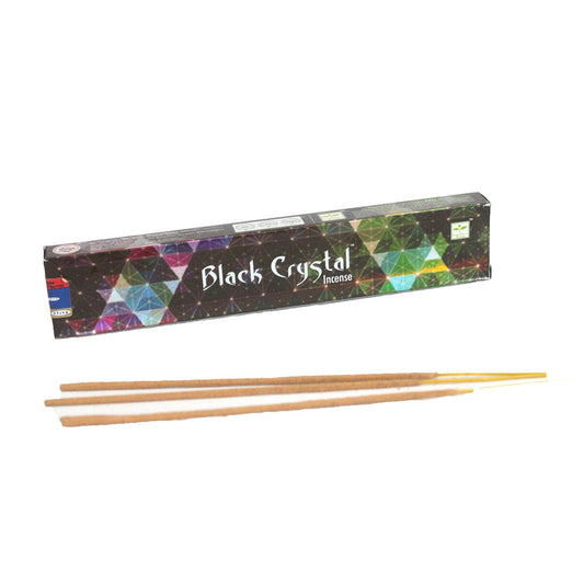 Satya Black Crystal Masala Räucherstäbchen - Handgerollt für Aura & Balance