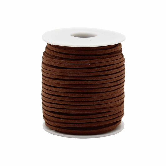 Premium-Kordelrolle aus Wildlederimitat | Dunkelbraun | 2,5mm x 45m