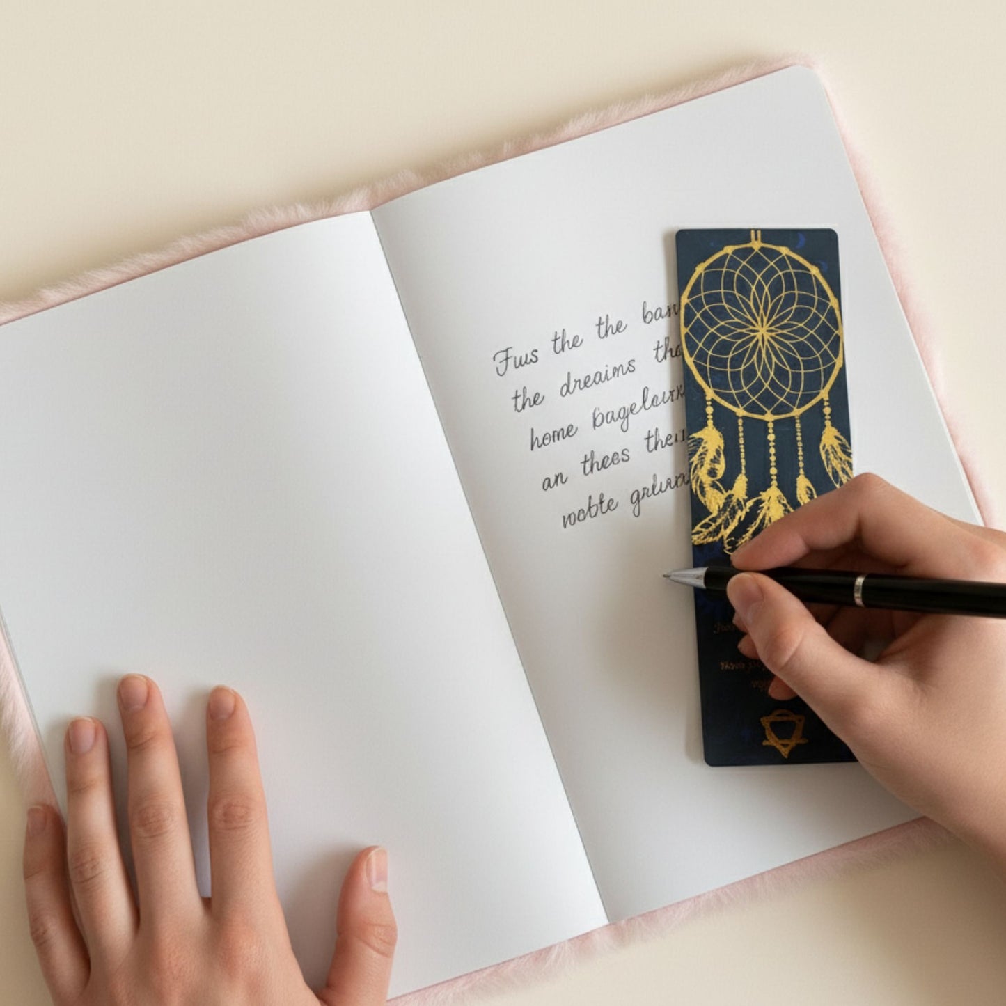 Traumtagebuch 'Mystic Eye' – 80 Seiten Traumdeutung mit Kunstfell-Einband