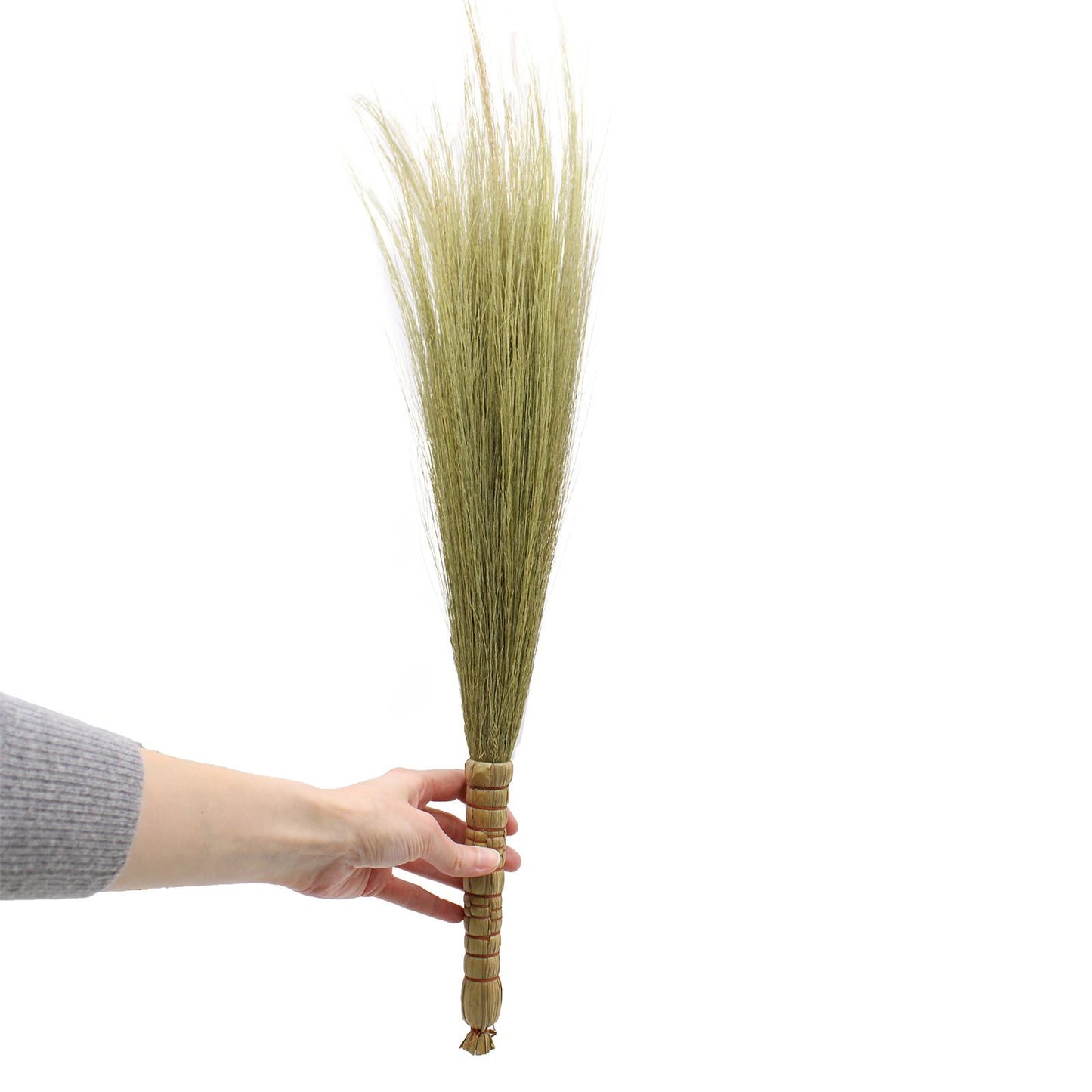 Set mit 4 Wandbesen aus Naturgras – Handgefertigte Deko aus Pampas & Seegras