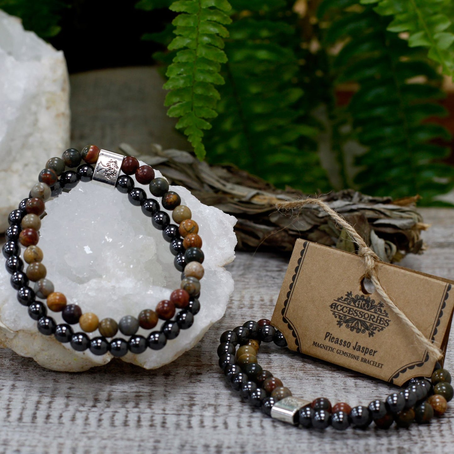 Magnetarmband mit Picasso-Jaspis – Natürlicher Schmuck mit harmonisierender Wirkung