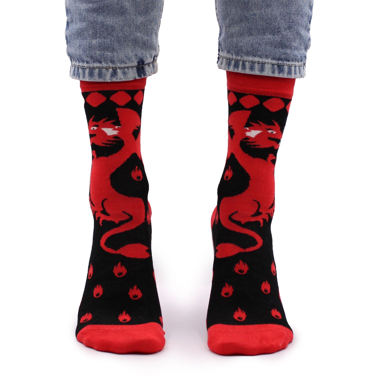Mystic Bamboo Socken 'Roter Drache' - Größe 36-40