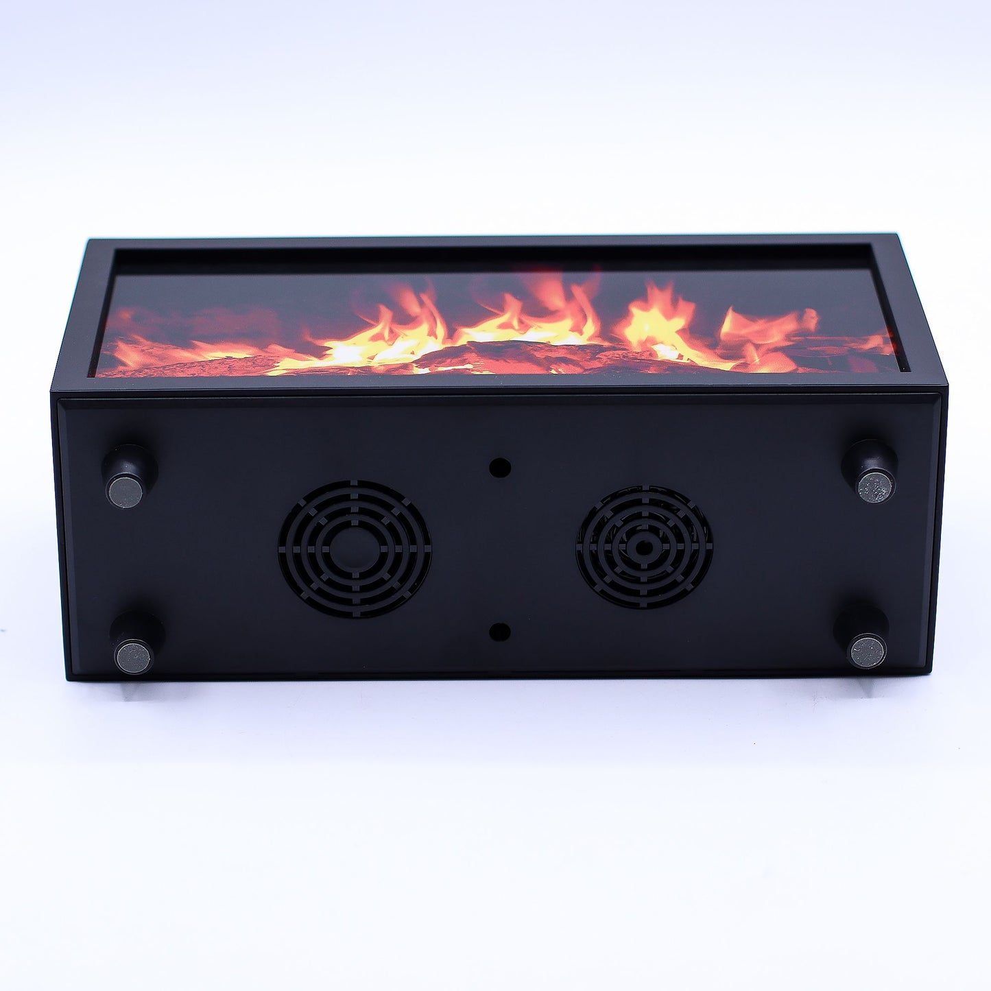 Duftlampe mit Flammenlicht & Vogelgesang – Schwarz, USB, Farbwechsel
