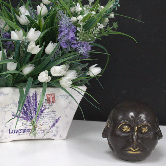 Messing-Buddha mit vier Gesichtern – Handgefertigte Fengshui-Statue, 10 cm