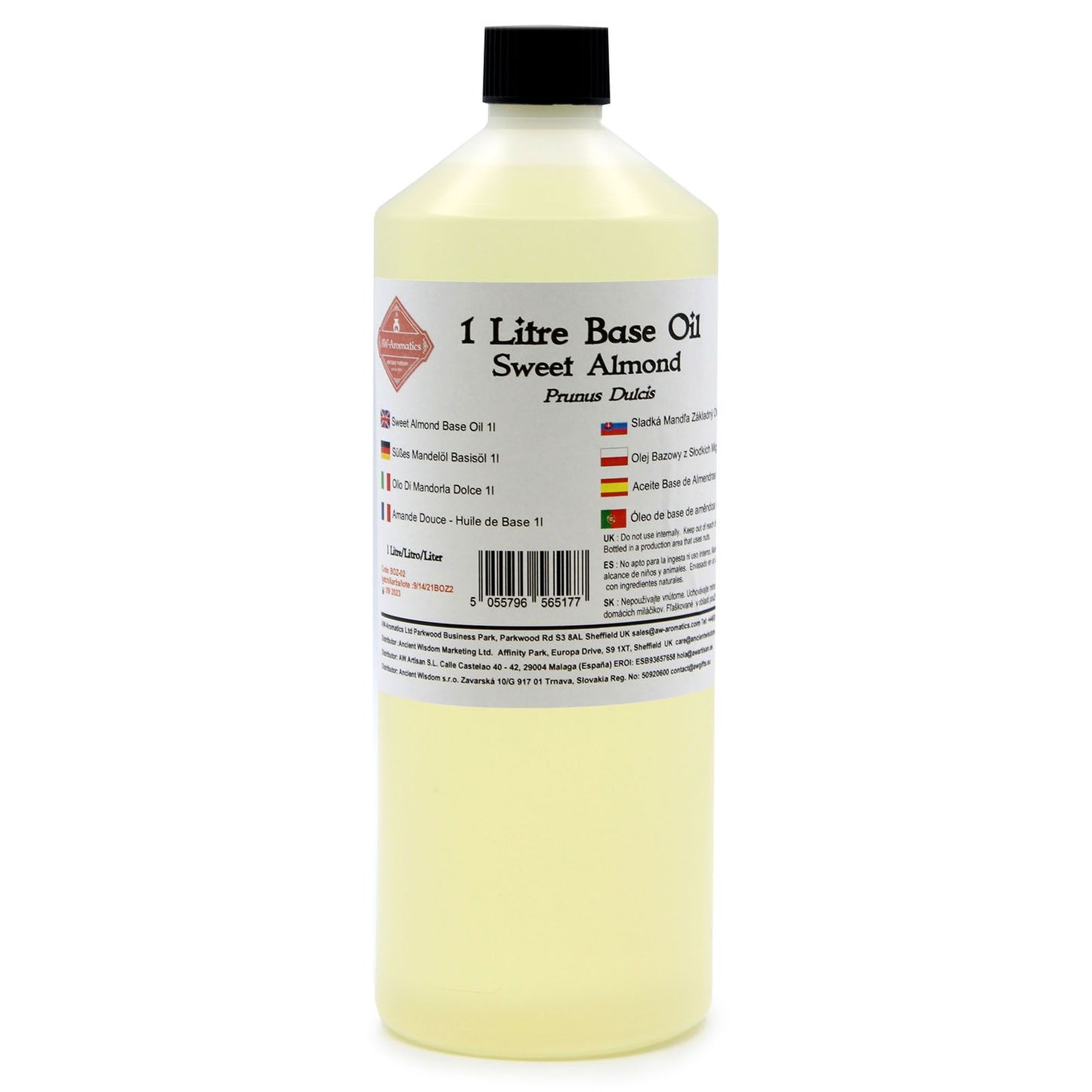 Reines Süßmandelöl Basisöl – 1 Liter für natürliche Hautpflege & Aromatherapie