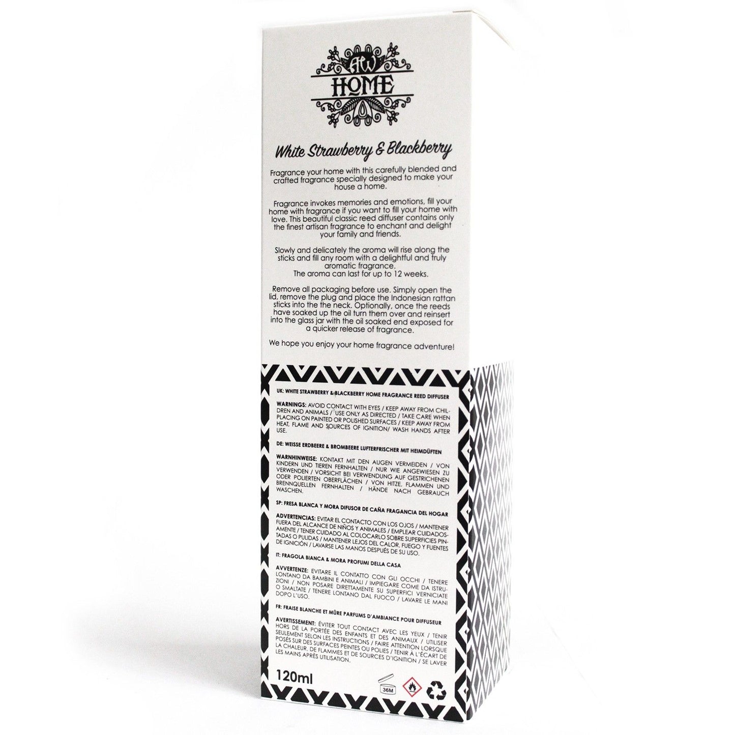 Duftstäbchen Diffusor Weiße Erdbeere & Brombeerblatt – 120ml