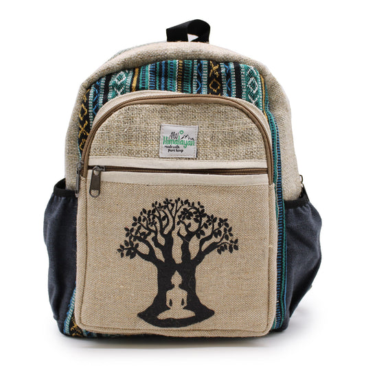 Kleiner Hanfrucksack 'Bodhi Tree' – Handgefertigt in Nepal