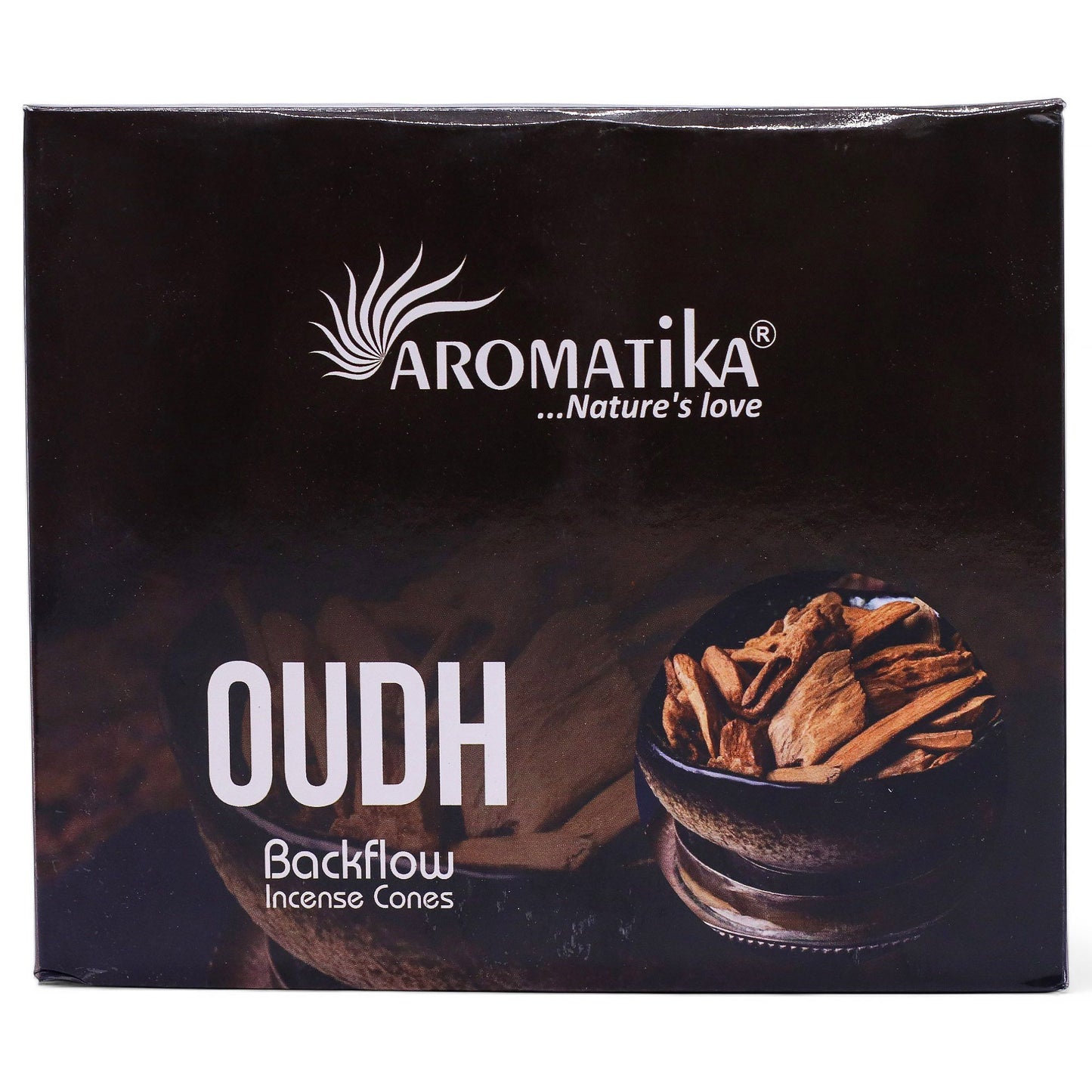 Masala Rückfluss-Räucherkegel Oudh - 10 Stück mit hypnotischem Rauchfluss