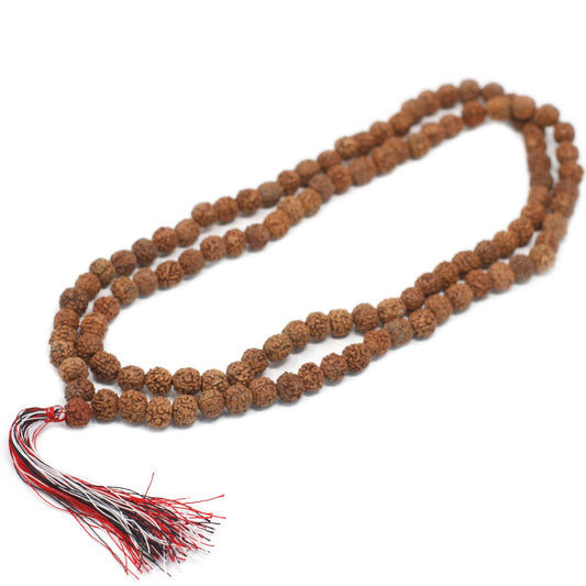 Mala-Kette mit 108 Rudraksha-Perlen – Handgefertigt für Meditation & Achtsamkeit
