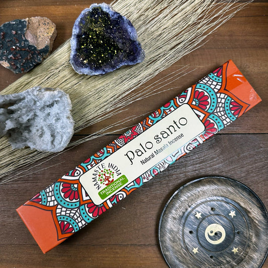 Namaste Mandala Masala Räucherstäbchen mit Palo Santo – Heiliges Holz