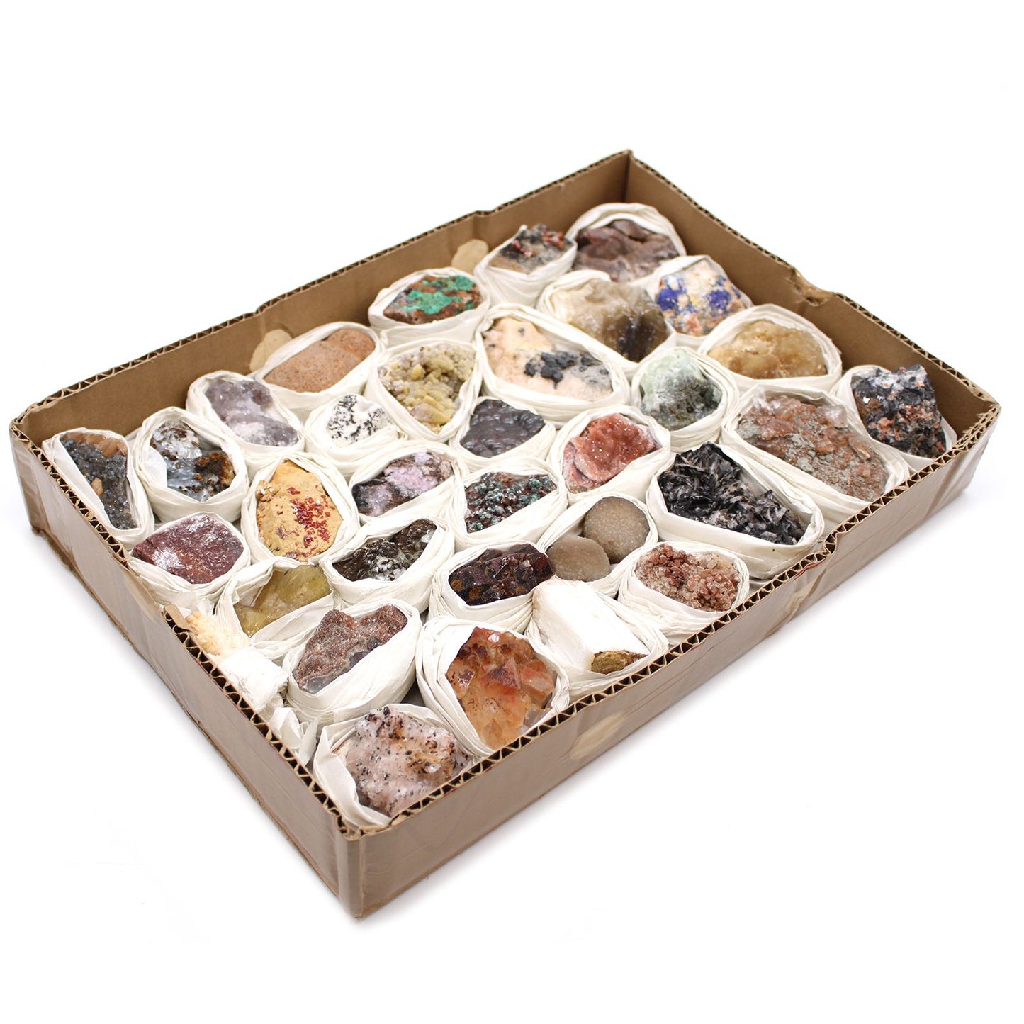 Sammlerbox mit 24 einzigartigen Mineralien – Naturschätze der Erde