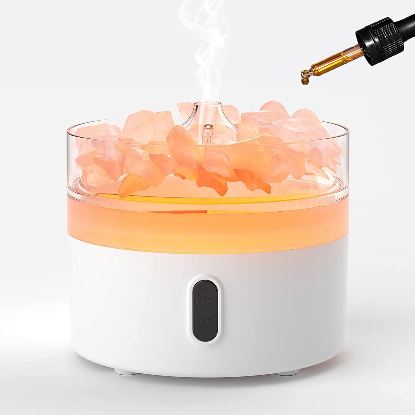 Ultraschall-Diffusor mit Flammeneffekt & Himalaya-Salz – 220ml, USB-C