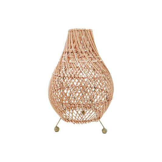 Tischlampe aus Natur-Rattan – Einzigartiges Boho-Dekor