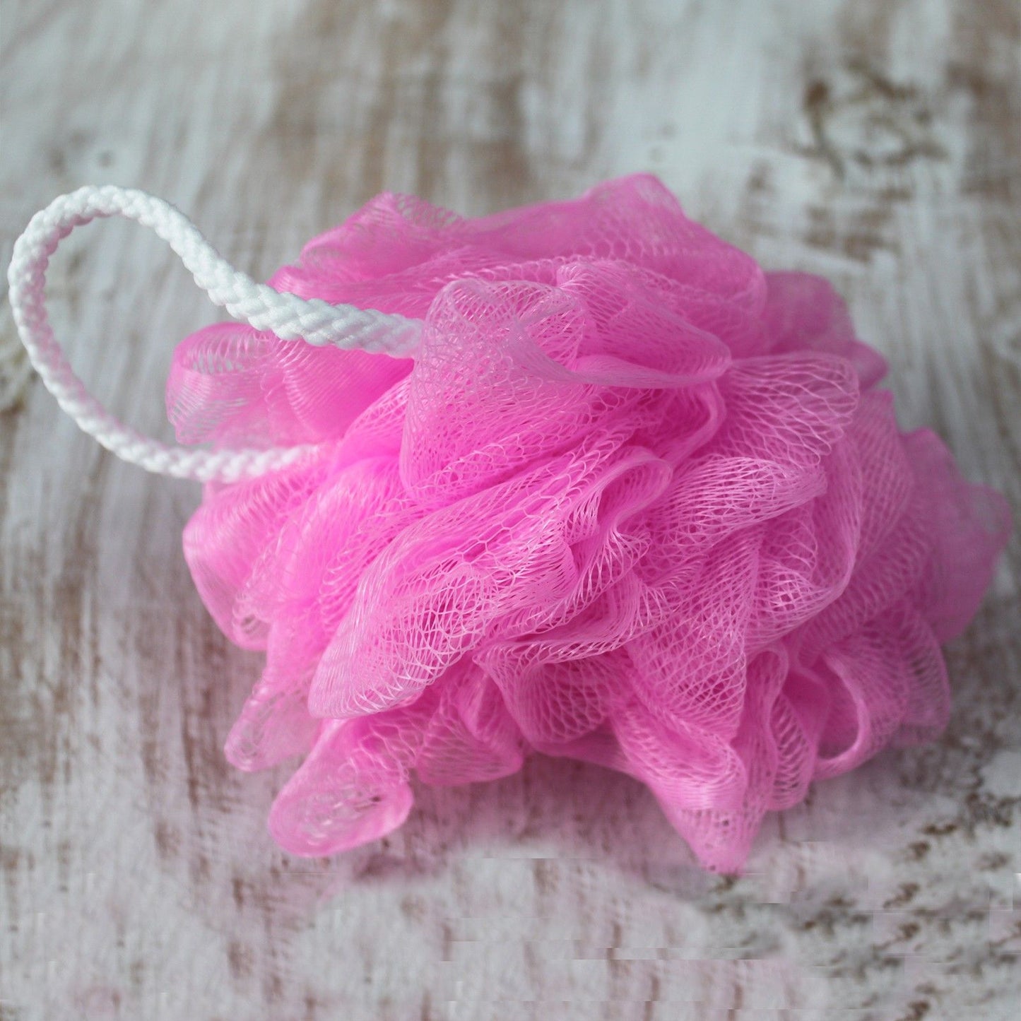 Scrunchies Duschschwamm-Set im Präsentationsrohr – 5 Stück, farbenfroh