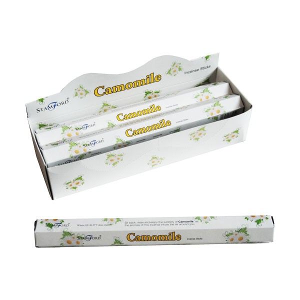 Kamille Premium Räucherstäbchen – 120 Stück, handgerollt für tiefe Entspannung