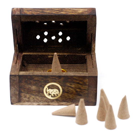 Räucherbox aus Mangoholz – Handgefertigtes Unikat für Aroma & Stil