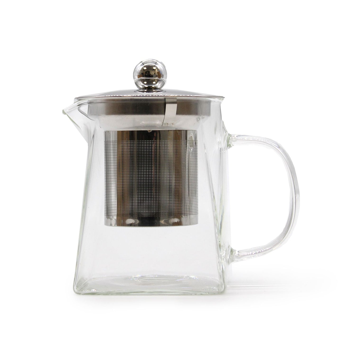 Glasteekanne Turmform mit Edelstahlsieb – 350ml für puren Teegenuss