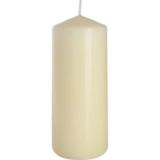 Säulenkerzen-Set in Creme-Elfenbein - 6 Stück, 60x150mm
