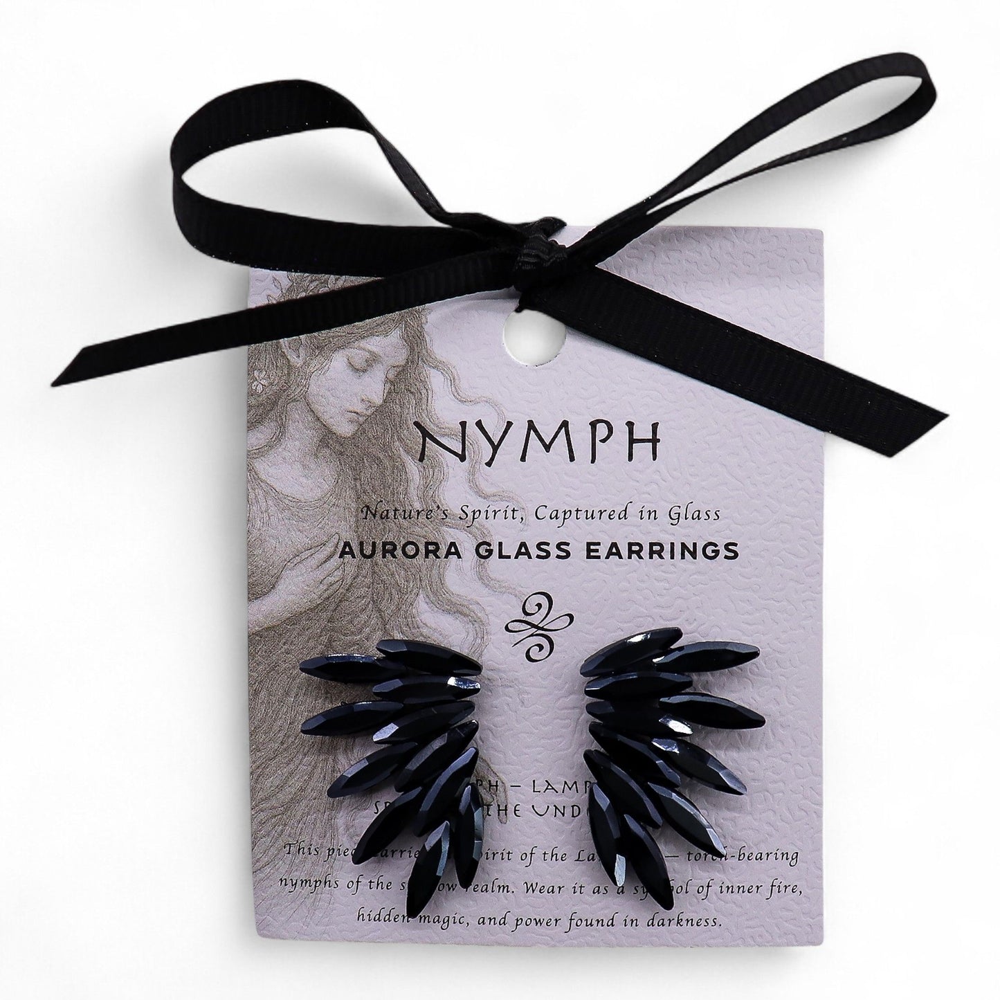 Ohrringe 'Jet Black' – Vintage Glas mit geheimnisvoller Symbolik