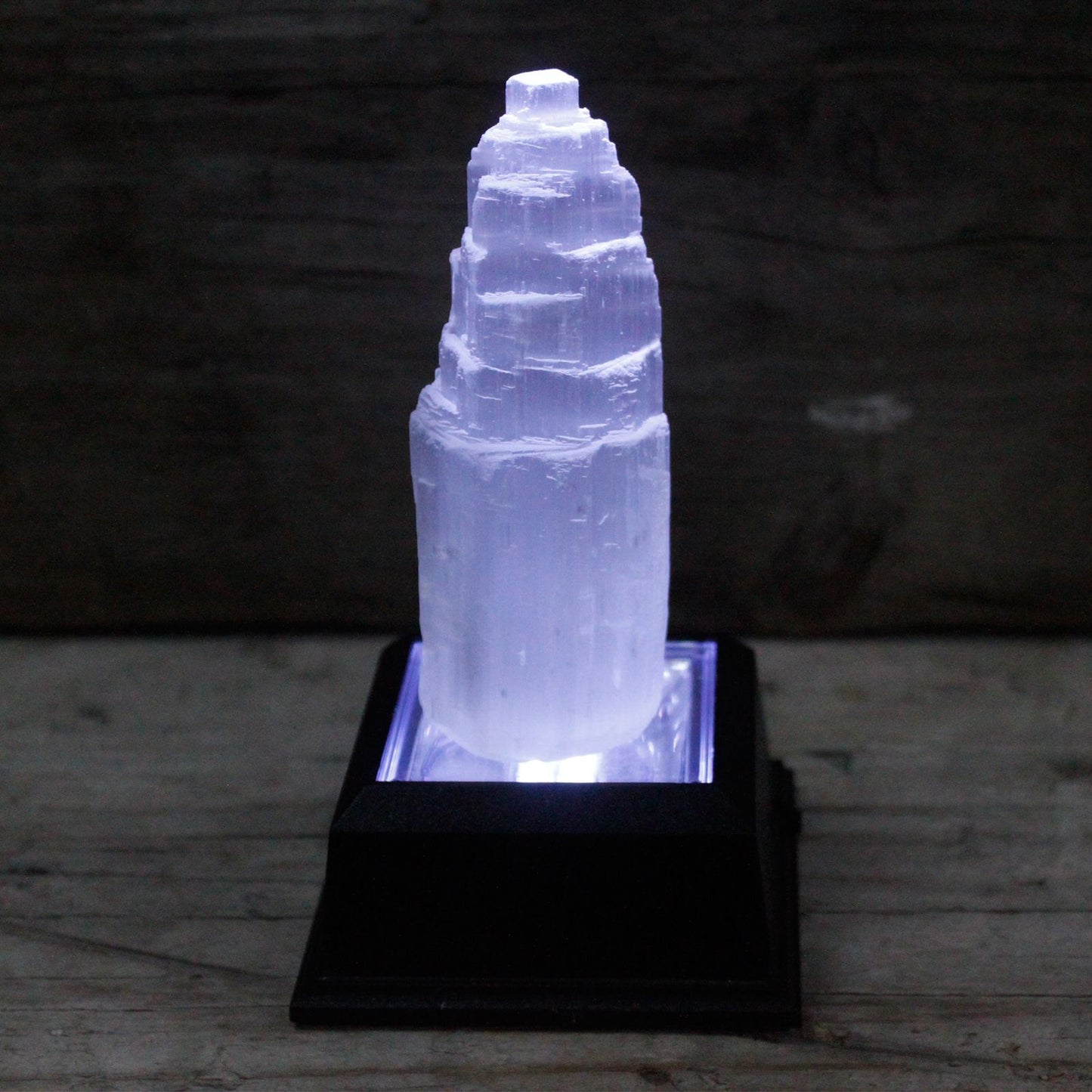 Natürlicher Selenit-Turm aus Marokko – 10 cm