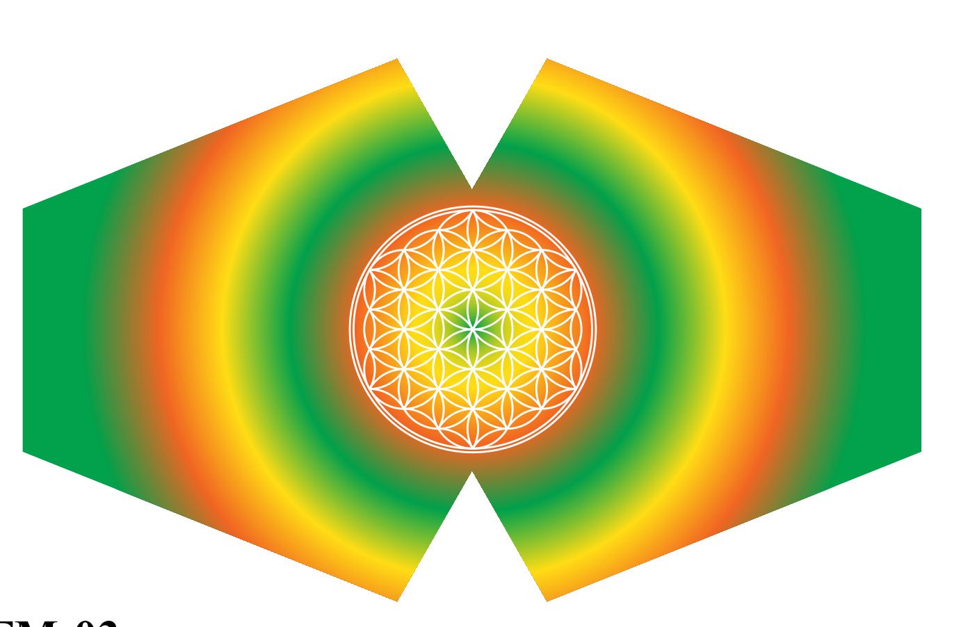 Flower of Life Gesichtsmaske für Erwachsene – Wiederverwendbar & atmungsaktiv