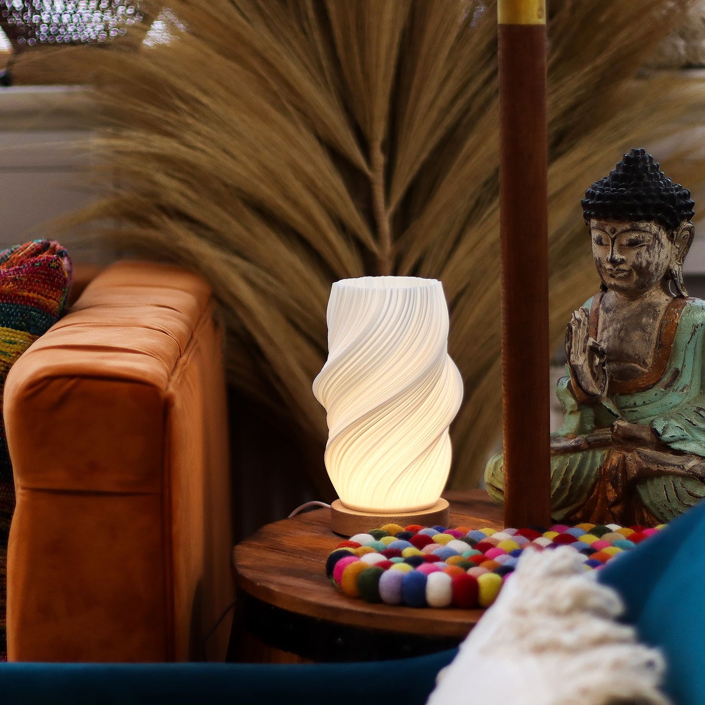 New Wave Lampe - Spiralförmiges Wolkendesign mit 3 Helligkeitsstufen