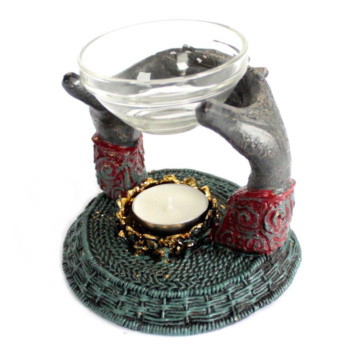 Resin Duftbrenner 'Antike Buddha-Hände' – Zen-Dekoration für Aromatherapie