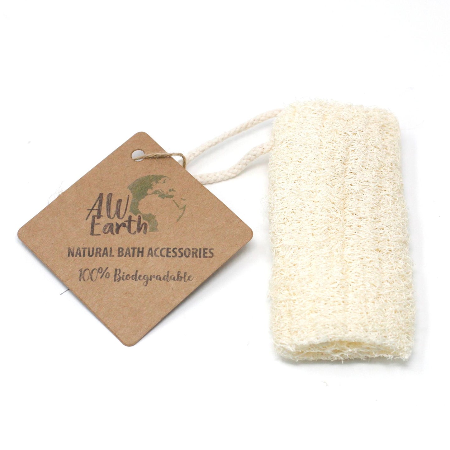 Natürlicher Luffa-Peelinghandschuh mit Aufhängebändchen