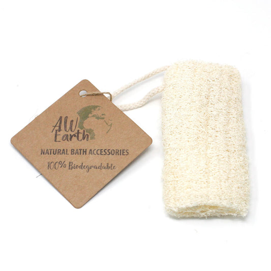 Natürlicher Luffa-Peelinghandschuh mit Aufhängebändchen