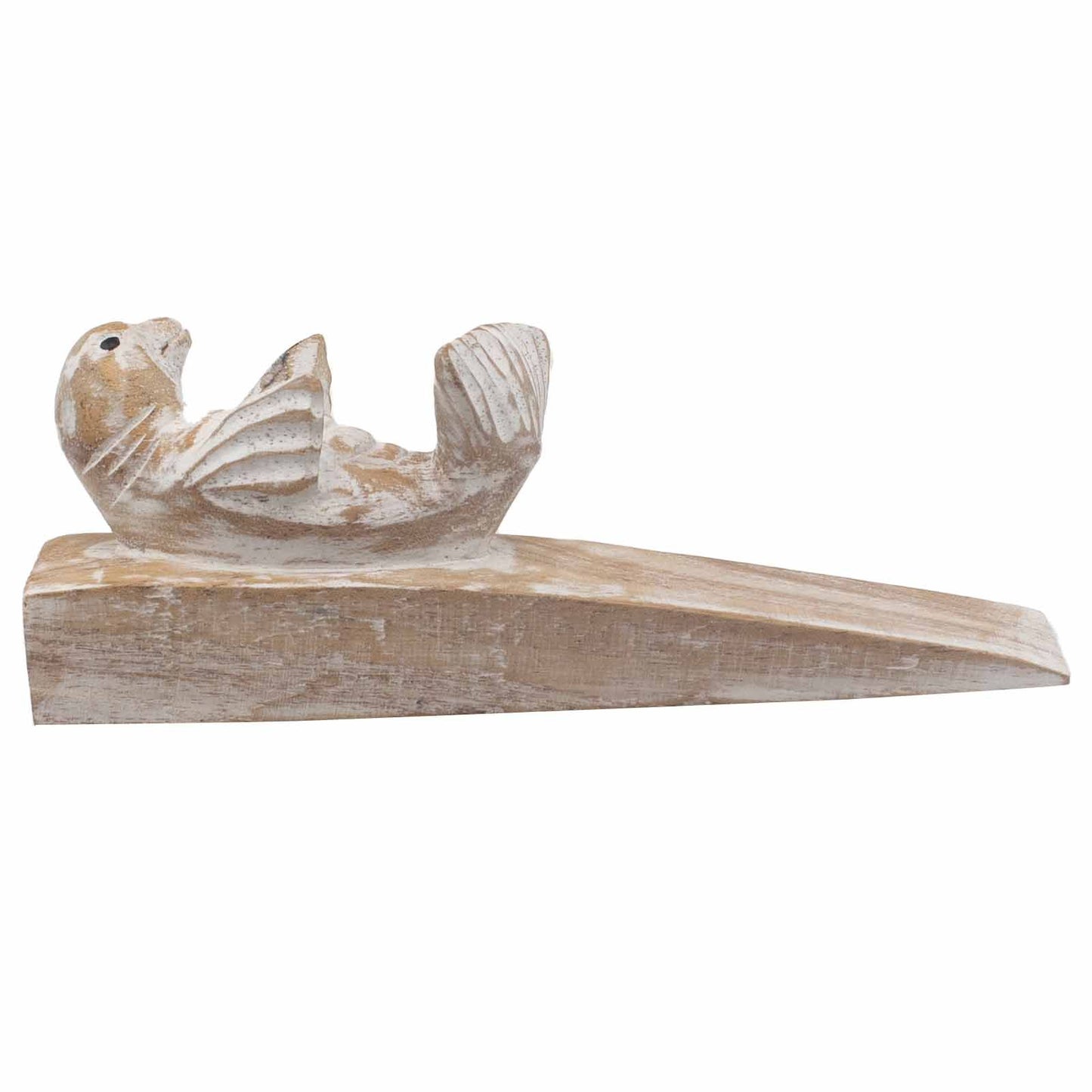 Handgeschnitztes Robbenbaby - Türstopper aus Jempines-Holz