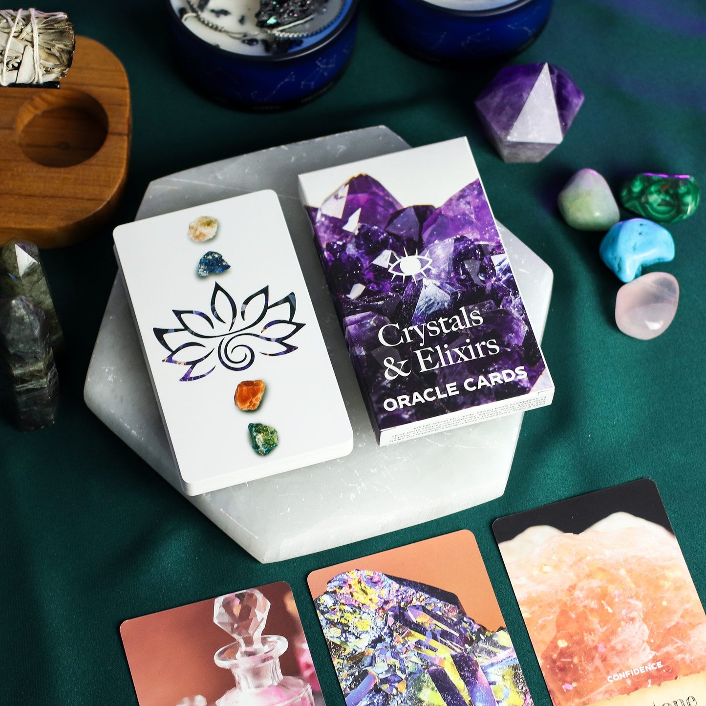 Orakelkarten-Set Kristalle & Elixire – 40 Karten für innere Ruhe und Inspiration