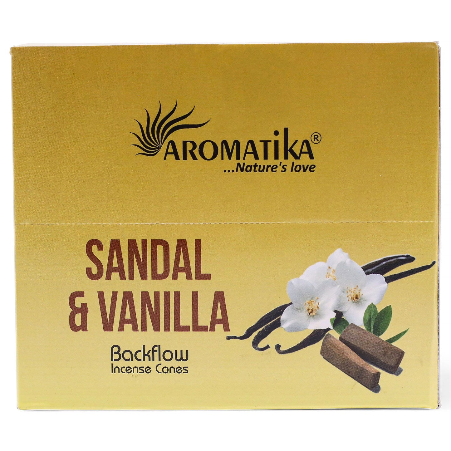 Masala Rückfluss-Räucherkegel Sandelholz & Vanille - 10er Pack