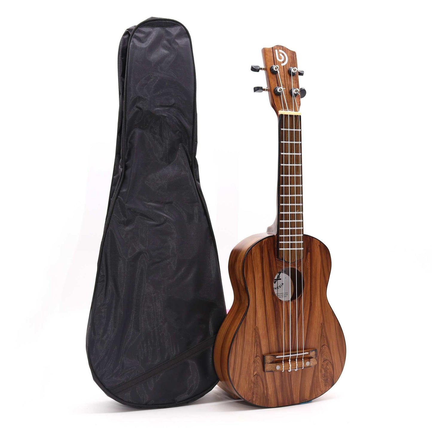 Handgefertigte Ukulele aus massivem Sonokeling-Holz - Natürlicher Look